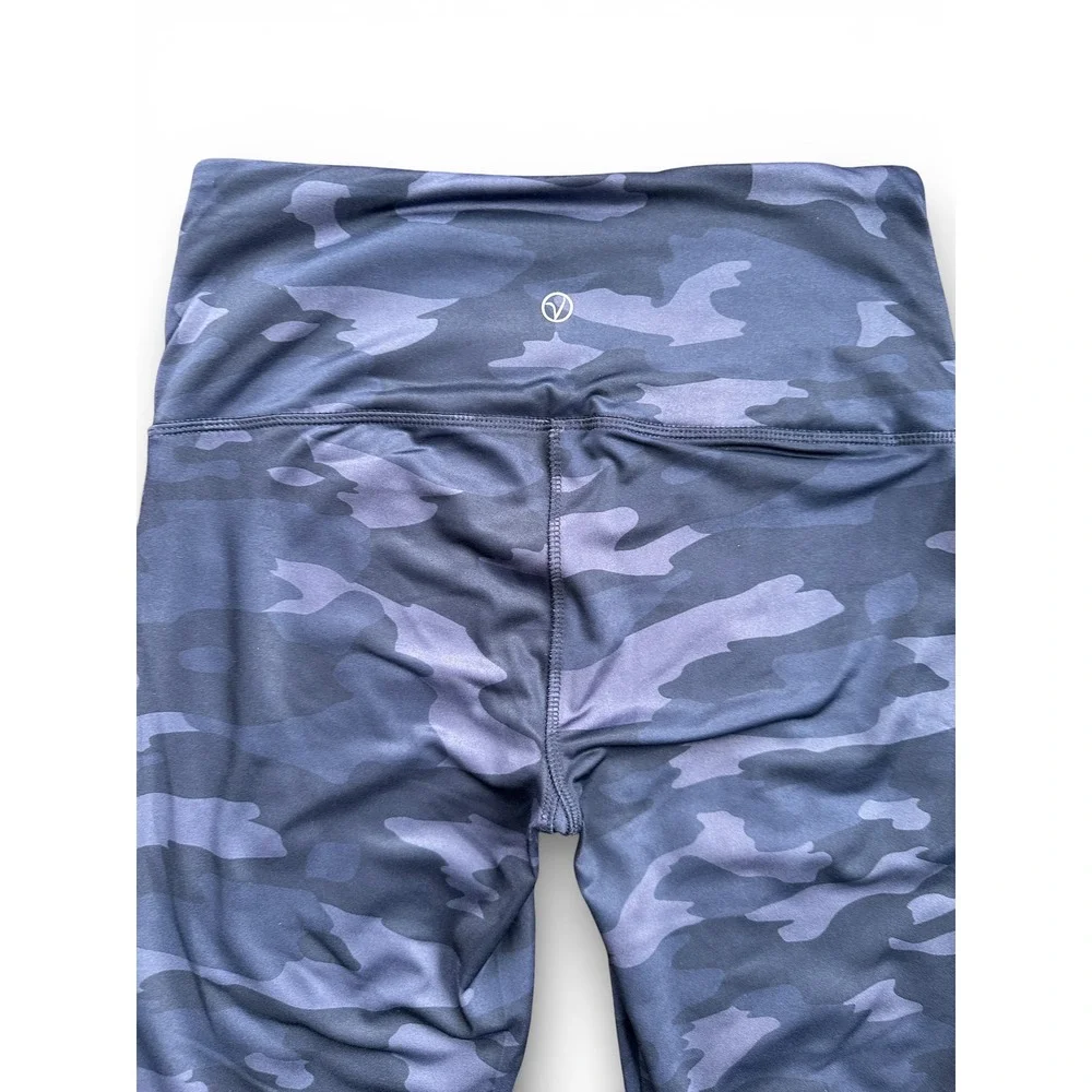 Vogo‎ Athletica Leggings Women Medium Blue Camo Excellent High Rise Activewear